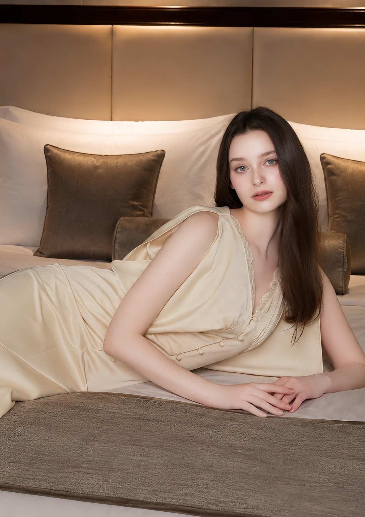 Drape Satin Dress