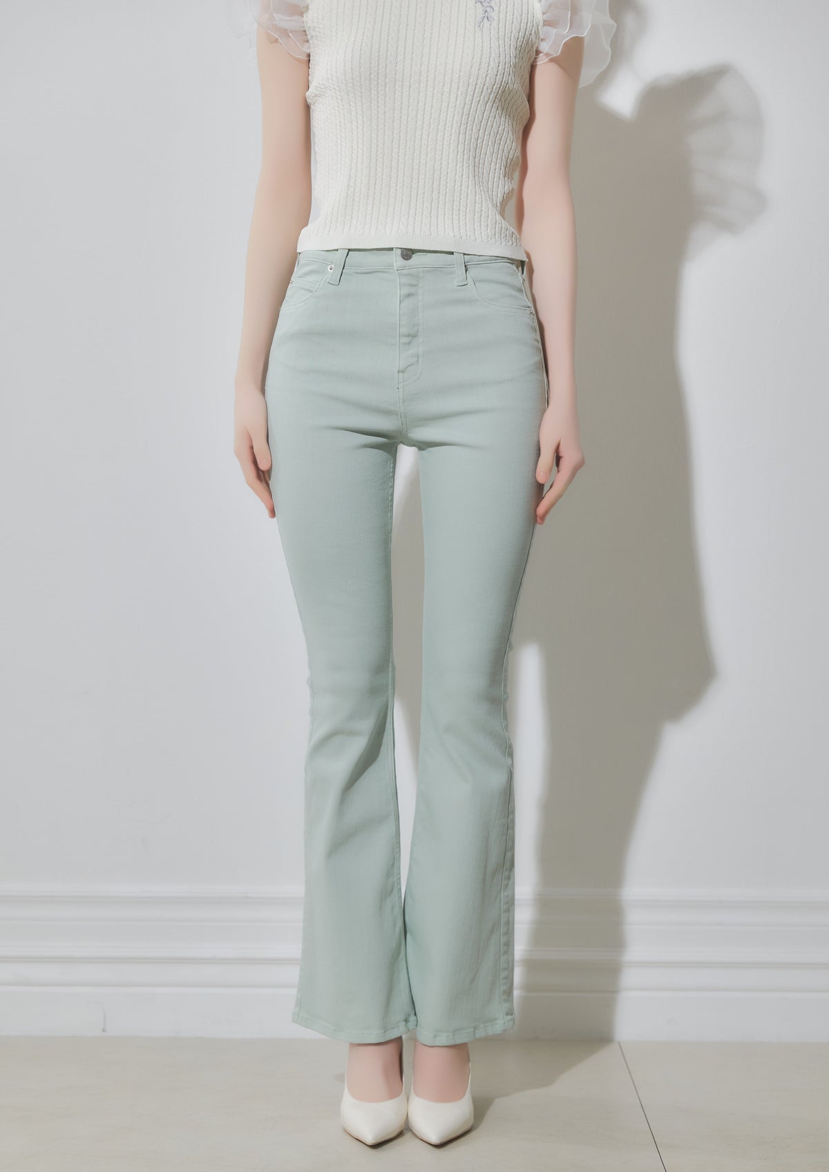 Stretch Flare Denim Pants