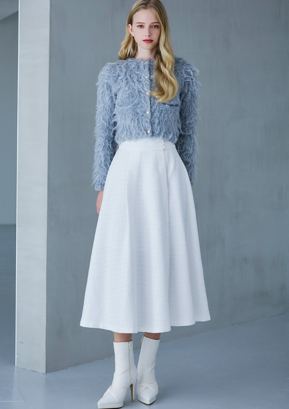 Tweed volume tack skirt – Riu 