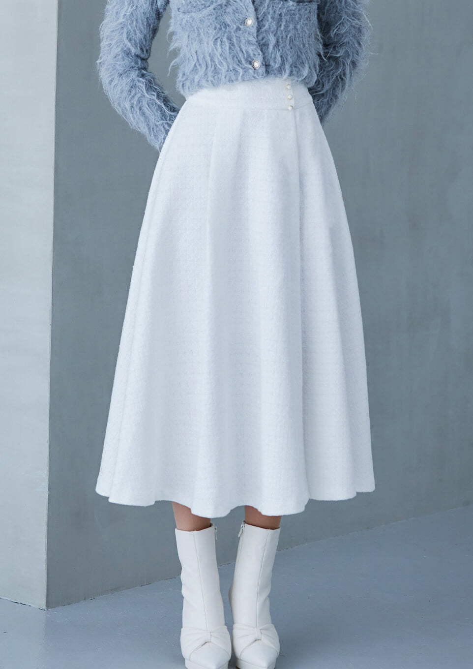 Tweed volume tack skirt – Riu 