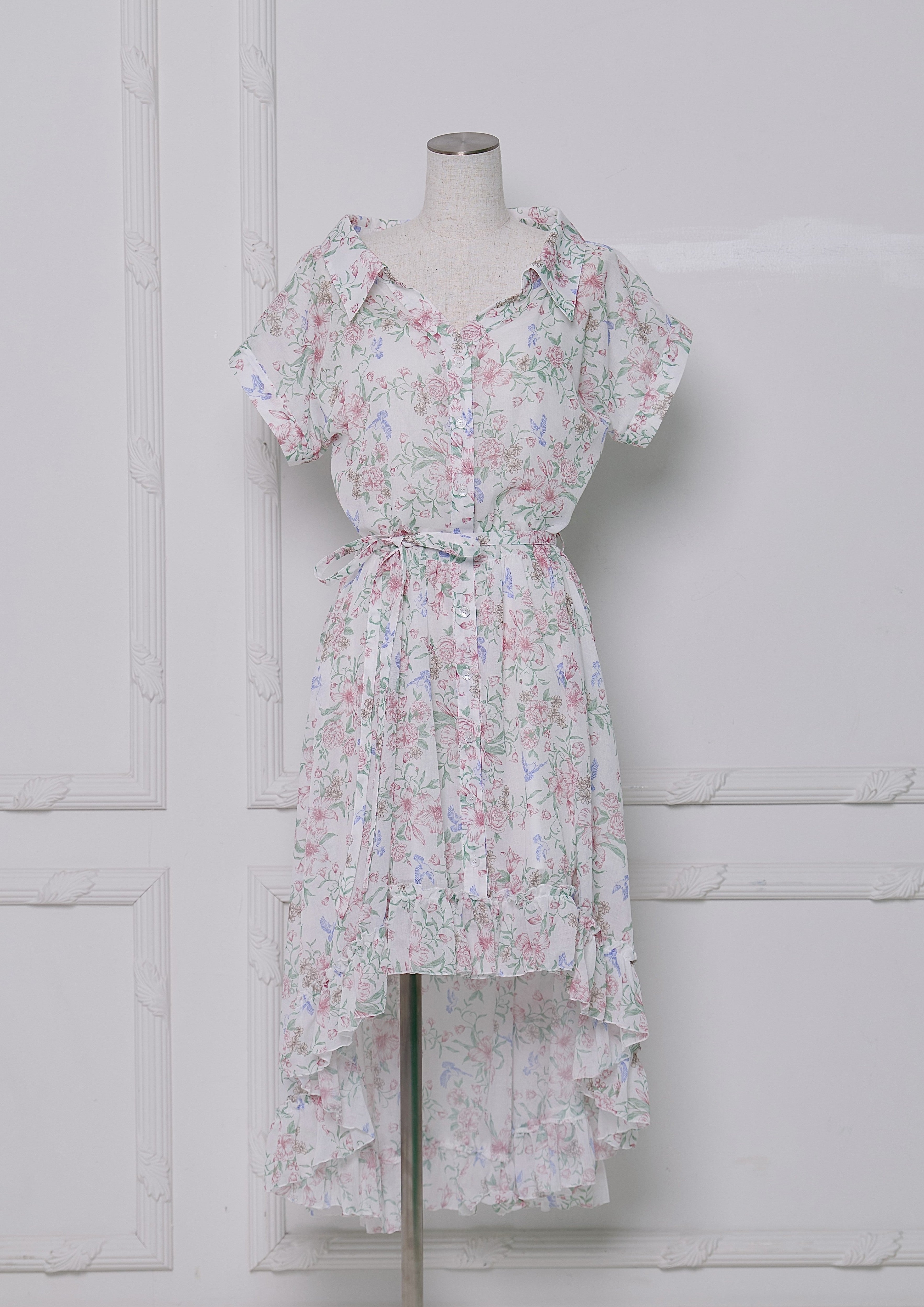 Toile de Jouy Tail Dress