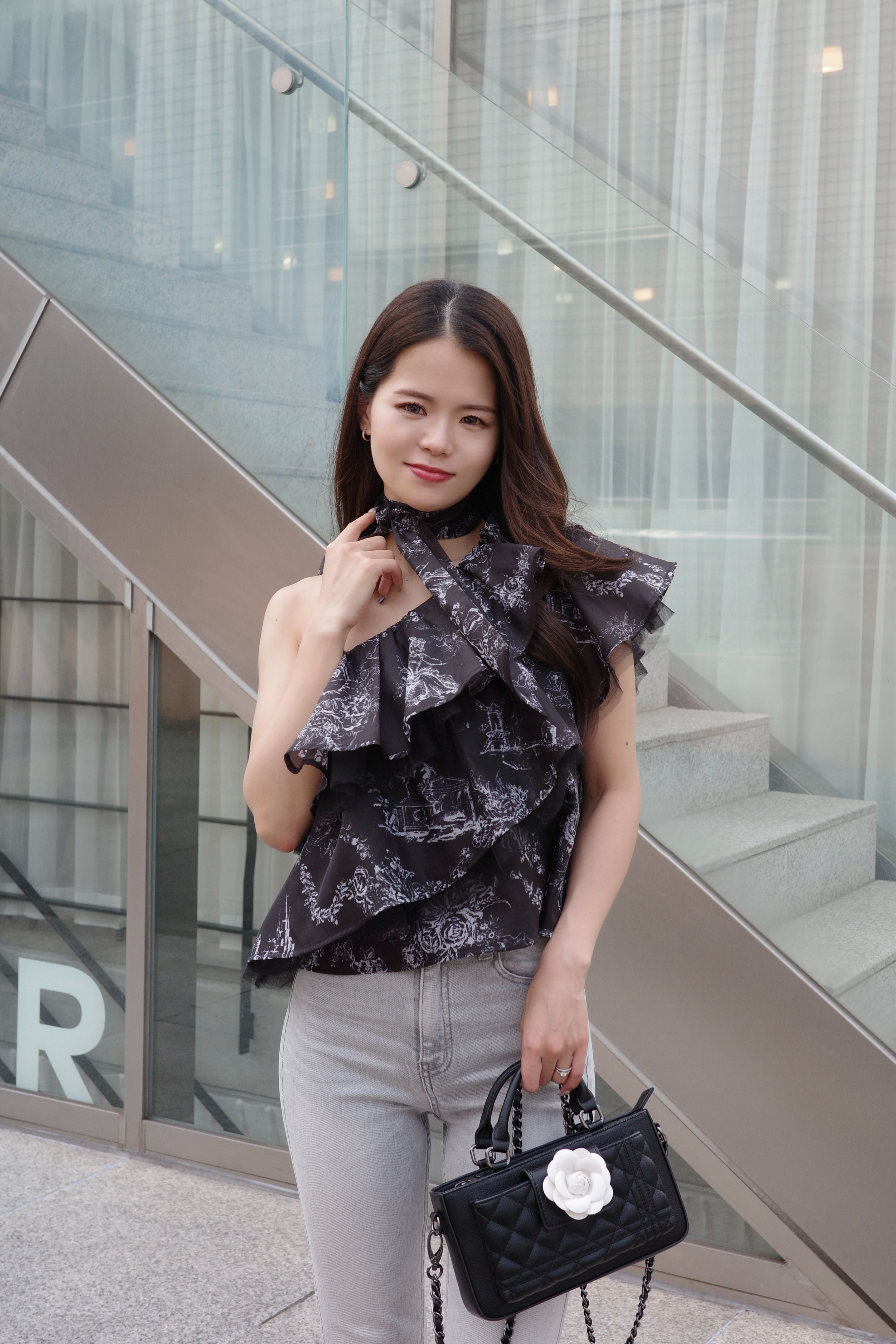 Riu リボンアシンメトリートップス Tops – Riu