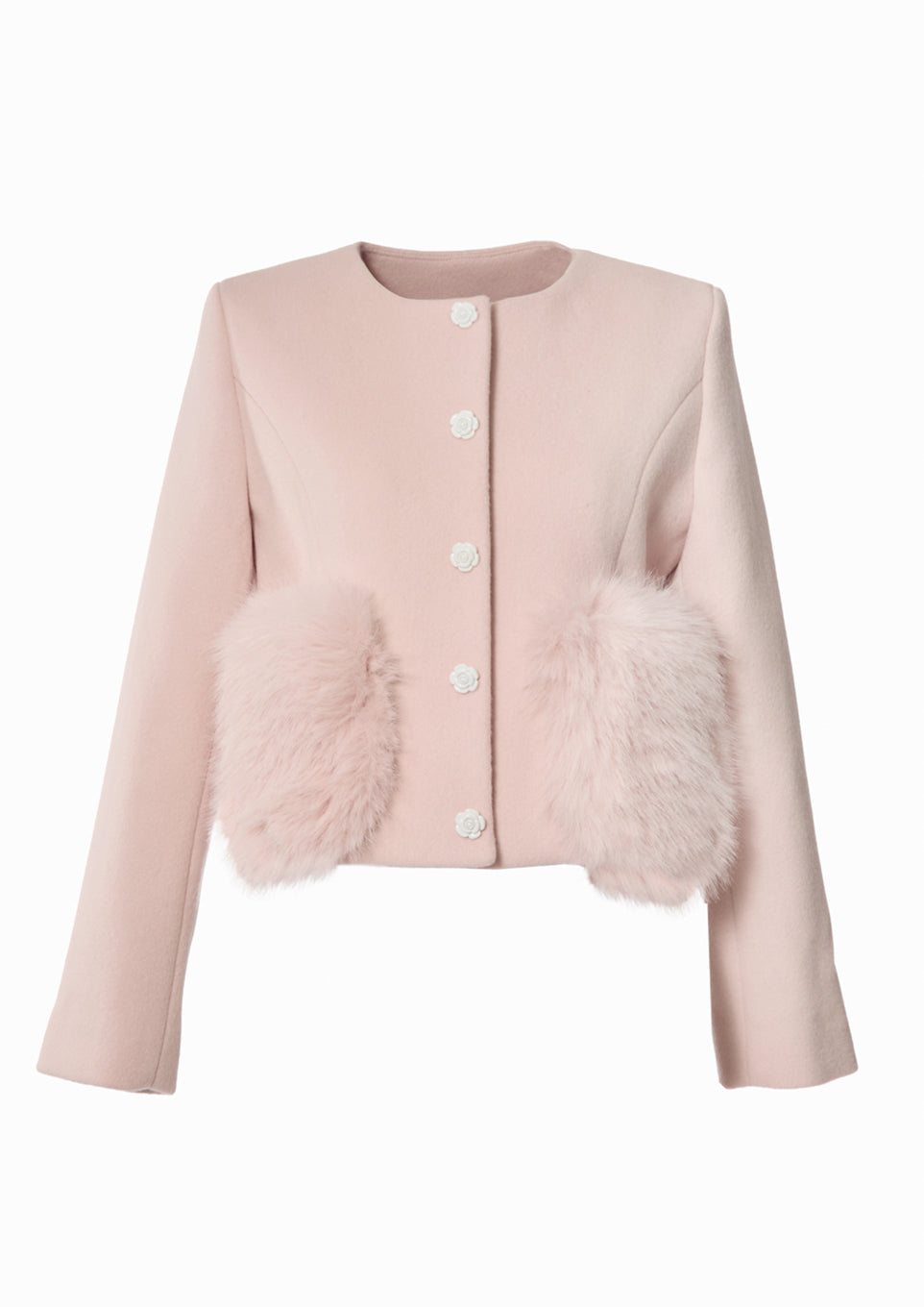 Riu Rose no collar jacket ピンク Rose no collar jacket – Riu